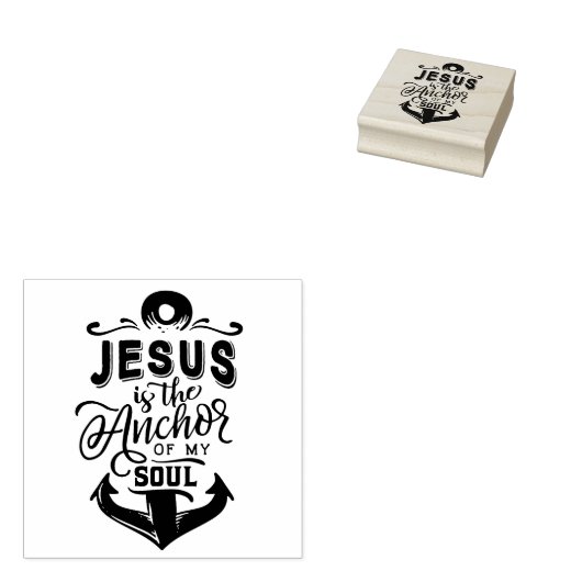 Jezus is de Anchor voor mijn sol Rubberstempel (Gestempeld)