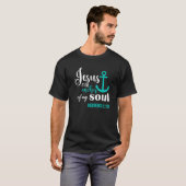 Jezus is de anker van mijn soep Christelijk T-shirt (Voorkant volledig)