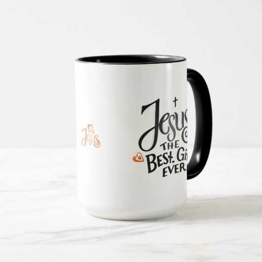 Jezus is de beste cadeautje ooit - koffie Mok (Voorkant rechts)