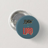 Jezus is de Blauwe Christelijk Ronde Button 3,2 Cm (Voorkant /achterkant)
