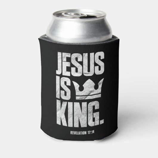 Jezus is de Christelijke Bijbelscriptcitaat van ko Blikjeskoeler (Blikje Achterkant)