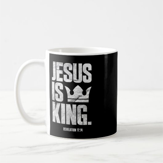 Jezus is de Christelijke Bijbelscriptcitaat van ko Koffiemok (Links)