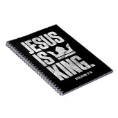 Jezus is de Christelijke Bijbelscriptcitaat van ko Notitieboek (Rechterzijde)