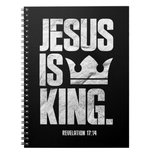 Jezus is de Christelijke Bijbelscriptcitaat van ko Notitieboek (Voorkant)