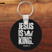Jezus is de Christelijke Bijbelscriptcitaat van ko Sleutelhanger (Voorkant)