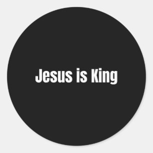 Jezus is de Christelijke geloofskerk Jezus is Koni Ronde Sticker