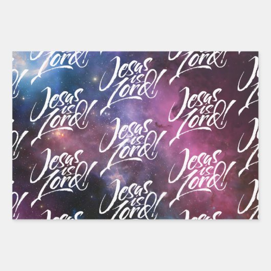 Jezus is de Christelijke kerstbelettering van Chri Inpakpapier Vel (Voorkant 3)