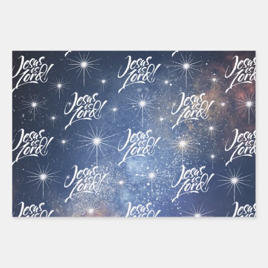 Jezus is de Christelijke kerstbelettering van Chri Inpakpapier Vel (Voorkant)