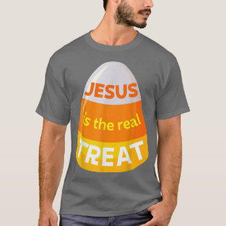 Jezus is de echte Christelijke Candy Corn Hallo T-shirt