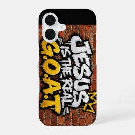 Jezus is de echte G.O.A.T iPhone 16 Hoesje