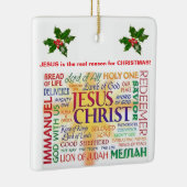 Jezus is de echte reden voor kerst! keramisch ornament (Rechts)