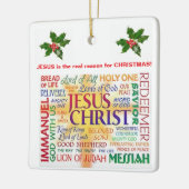 Jezus is de echte reden voor kerst! keramisch ornament (Links)