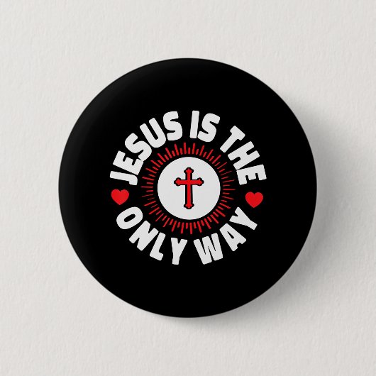 Jezus is de enige manier waarop christendom is ronde button 5,7 cm (Voorkant)