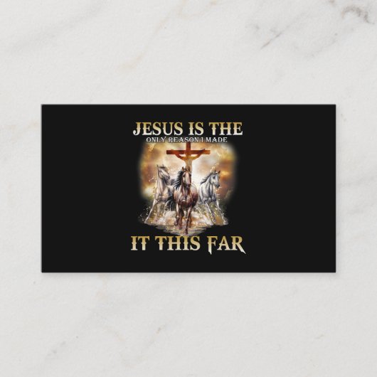 Jezus is de enige reden waarom ik het zo'n verschr visitekaartje (Voorkant)