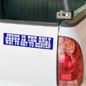 Jezus is de enige weg bumpersticker (Op Truck)