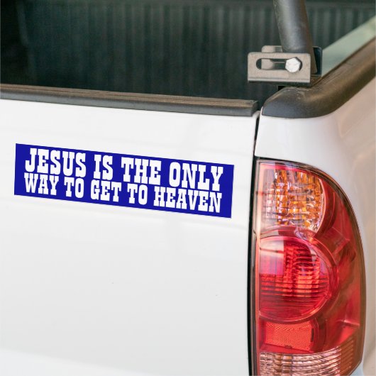 Jezus is de enige weg bumpersticker (Op Truck)