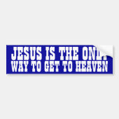 Jezus is de enige weg bumpersticker (Voorkant)