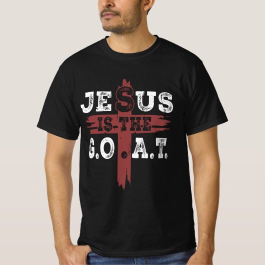 Jezus is de geit Christelijk groot de hele tijd re T-shirt (Voorkant)