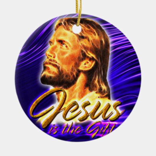 Jezus is de Gift 2&3 Keramisch Ornament (Voorkant)