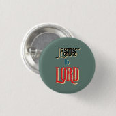 Jezus is de Groene Christelijk Ronde Button 3,2 Cm (Voorkant /achterkant)