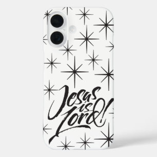 Jezus is de Heer - Christelijke kerststerren iPhone 16 Hoesje