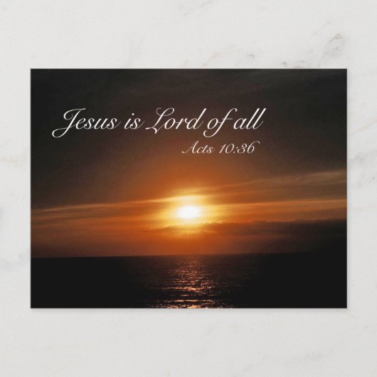 Jezus is de Heer van alles Briefkaart (Voorkant)