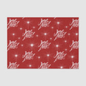 Jezus is de Heer van de Kerst Rood Christelijk Tissuepapier (Voorkant)