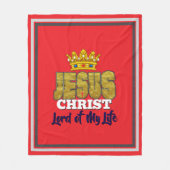 Jezus is de Heer van mijn leven Christelijk Fleece Deken (Voorkant)