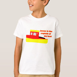Jezus is de kapitein van mijn boot t-shirt