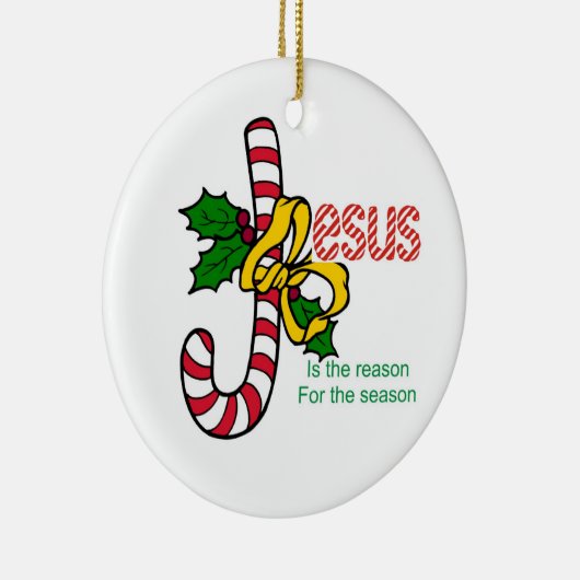 Jezus is de kerstboomversiering van Reason Keramisch Ornament (Rechts)