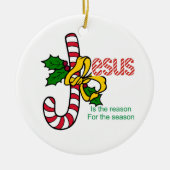 Jezus is de kerstboomversiering van Reason Keramisch Ornament (Voorkant)