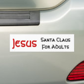 Jezus is de kerstman voor volwassenen bumpersticker (Op auto)