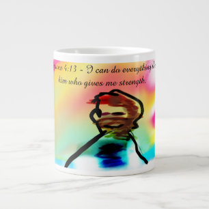 Jezus is de kracht grote koffiekop
