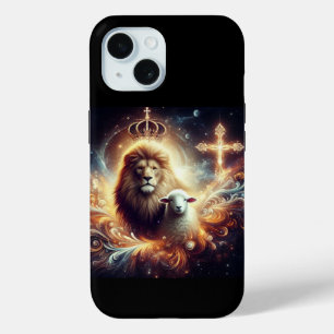 Jezus is de Leeuw en het Lam iPhone 15 Case