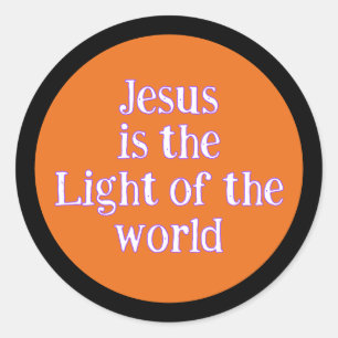 Jezus is de licht Oranje Halloween Trick or treat Ronde Sticker
