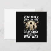 Jezus is de manier waarop met Kerstmis de gelovige Feestdagenkaart (Voorkant / Achterkant)