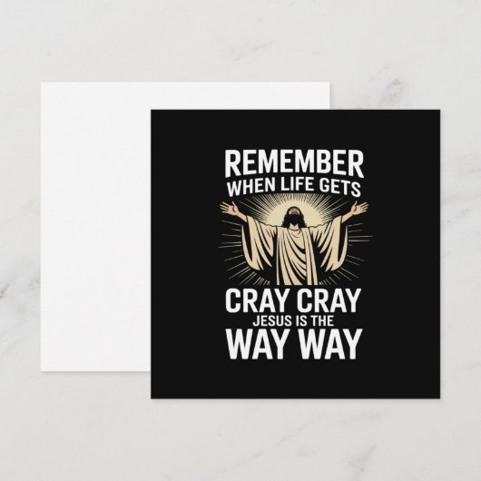 Jezus is de manier waarop met Kerstmis de gelovige Feestdagenkaart (Voorkant / Achterkant)