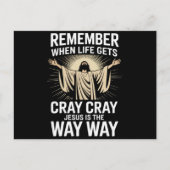 Jezus is de manier waarop met Kerstmis de gelovige Feestdagenkaart (Voorkant)