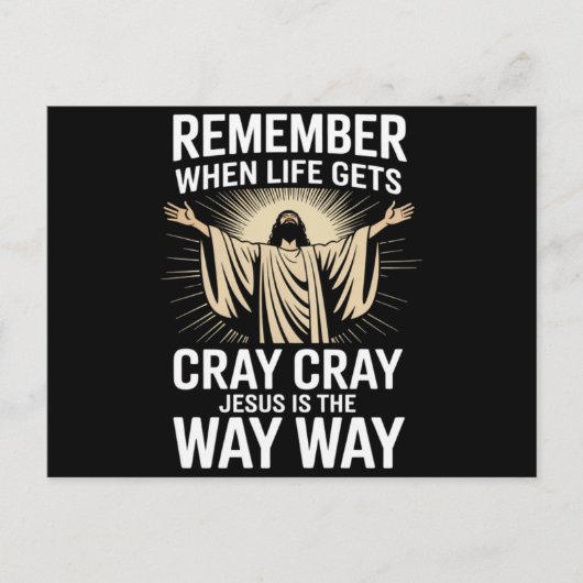 Jezus is de manier waarop met Kerstmis de gelovige Feestdagenkaart (Voorkant)