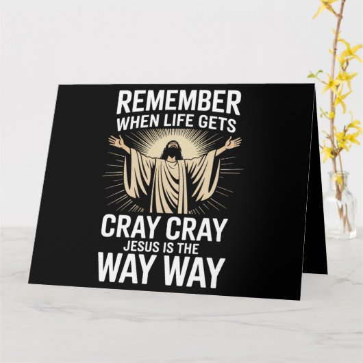 Jezus is de manier waarop met Kerstmis de gelovige Kaart (Gele Bloem)