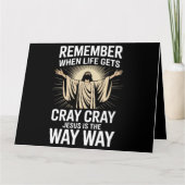 Jezus is de manier waarop met Kerstmis de gelovige Kaart (Voorkant)