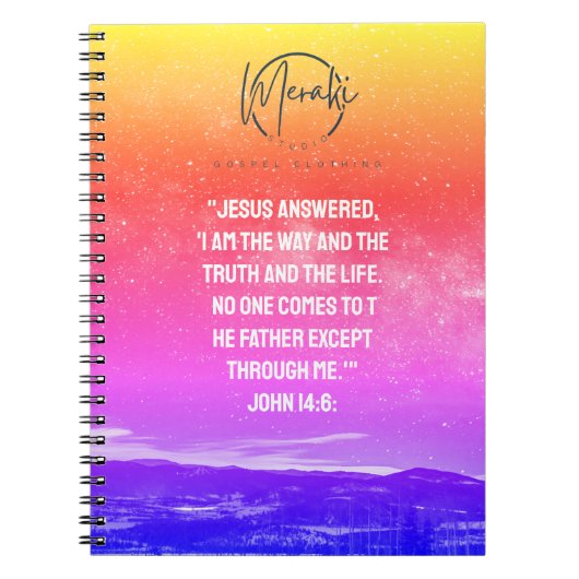 Jezus is de manier waarop Spiral Photo Notitieboek (Voorkant)