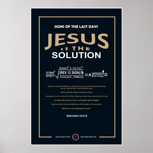 Jezus is de oplossing poster (Voorkant)