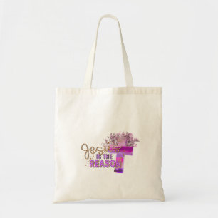 Jezus is de Reason Christelijke Canvas tas