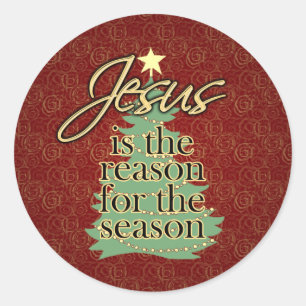 Jezus is de Reason Christelijke Kerstmis Ronde Sticker