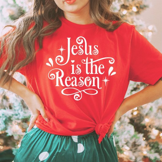 Jezus is de Reason Christelijke Kerstmis T-shirt