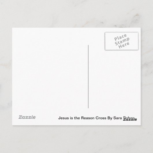 Jezus is de Reason Cross Briefkaart (Achterkant)