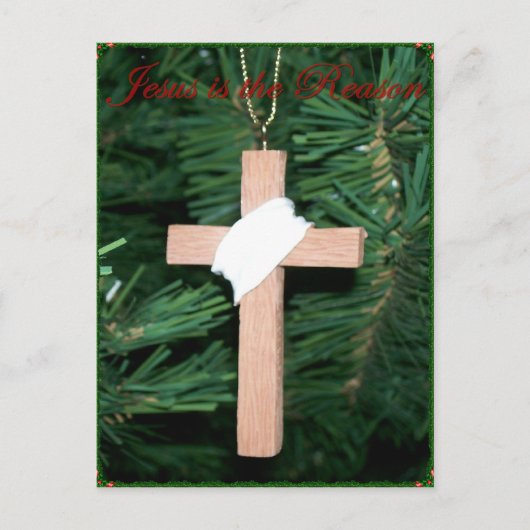 Jezus is de Reason Cross Briefkaart (Voorkant)