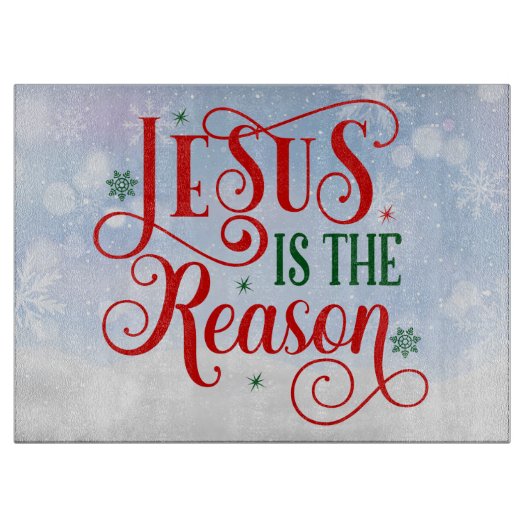 Jezus is de Reason Cutting Board Snijplank (Voorkant)