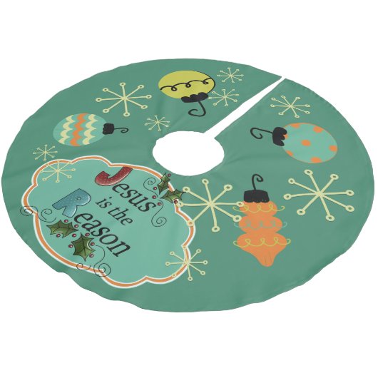 Jezus is de Reason kerstboomrok Kerstboom Rok (Gekanteld)